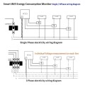 Smart Energy Monitor 3x Clamp Meter | 200A CT Single or 3Phase | WiFi Tuya Smart Life