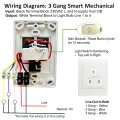 Smart Wi-Fi Mechanical Light Switch, 3 Gang | Neutral Wire + BT | Wi-Fi Tuya Smart Life