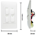Smart Wi-Fi Mechanical Light Switch, 4 Gang | Neutral Wire + BT | Wi-Fi Tuya Smart Life