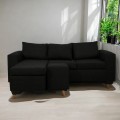 Andre 3 Seater Couch - Black