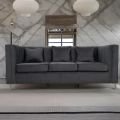 Emily 3 Seater Couch - Grey Velvet