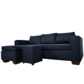 Andre 3 Seater Couch  - Dark Denim Blue