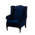 Wingback Chair - Blue Velvet