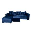 Chelsea Corner Couch - Cobalt Velvet - Left Hand