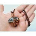 Polychrome Jasper Copper Necklace Heart