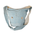 Hemp Shoulder Bag (Light Blue &amp; Natural Mix)