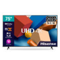 HISENSE TV, 75 4K UHD SMART 75A6K