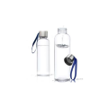 Grey 500ml Glass Water Bottle with Carry Strap