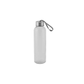 Grey 500ml Glass Water Bottle with Carry Strap