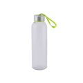 Lime Green 500ml Glass Water Bottle with Carry Strap