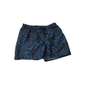Mens Navy Blue Tiger Print Swim Shorts