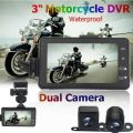3.0 inch dual dash Cam DVR Motorcycle Recorder Full Recorder.