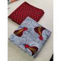 White and Red Mix and Match African Fabric, African Print wax cotton, Ankara Fabric, Craft Fabric