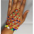South African Beaded Zulu glove/bracelet. Tribal Jewelry. Zulu women jewelry.