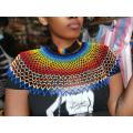 Zulu necklace, African beaded necklace, wedding necklace, shoulder necklace