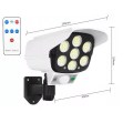 Outdoor Solar Lights 77 SMD LEDs Solar Motion Sensor Wall Light with Wireless Remote Control