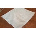 90 x 90cm White Crochet Baby Blanket | Baby Wool Double Knitting