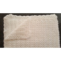 80 x 80cm White Crochet Baby Blanket | 4-Ply Baby Wool