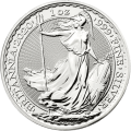 Uncirculated 1 oz SILVER Britannia COIN in Direct Fit Air-Tite Coin Protector