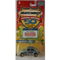 Matchbox 50th Anniversary Volkswagen VW Beetle MALAYSIA BOXED ON CARD WITH PLATE