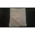 90 x 90cm White Crochet Baby Blanket | Baby Wool Double Knitting