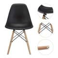 Emmy Wooden Leg Chair Black (2 Pieces)