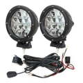4x4 Off-Road Spotlight 7 60W 12 LED - Set of 2 and Relay Wiring Kit