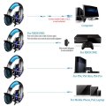 Kotion G9000 PS4, Xbox One, PC Gaming Headphones with Mic - Blue - Open Box