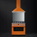 Smeg 90cm Portofino Orange Cooker-CPF9GMOR