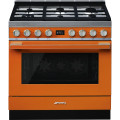 Smeg 90cm Portofino Orange Cooker-CPF9GMOR