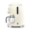 Smeg Cream Retro Filter Coffee Machine~ 10 Cup ~ 1050w ~1.4lt ~ 40min Keep Warm - DCF02CRSA/EU