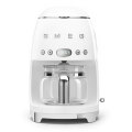 Smeg White Retro Filter Coffee Machine~ 10 Cup ~ 1050w ~1.4lt ~ 40min Keep Warm - DCF02WHSA/EU