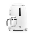 Smeg White Retro Filter Coffee Machine~ 10 Cup ~ 1050w ~1.4lt ~ 40min Keep Warm - DCF02WHSA/EU