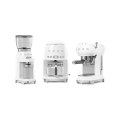 Smeg White Retro Bar Espresso Coffee Machine~15 Bar ~ 1350w ~ Thermoblock system ~ 1lt - ECF01WHEU
