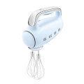 Smeg Pastel Blue Retro Hand Mixer~ 250w~ 3 Beater Attachments ~9 Levels~ LED Display - HMF01PBSA