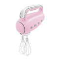 Smeg Pink Retro Hand Mixer~ 250w~ 3 Beater Attachments ~9 Levels~ LED Display - HMF01PKSA