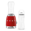 Smeg Red Retro Personal Blender~ 300w ~ 2 x 600ml Tritan Bottles ~2 Speeds ~ Press to Blend - PBF...