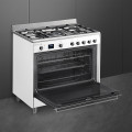 Smeg Classic White Cooker Combination Gas & Electric - SSA91MAWH2