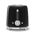 Smeg Black Retro 2 Slice Toaster~ 950w ~ 36mm Wide ~ 6 Levels ~ 3 Pre-set - TSF01BLSA