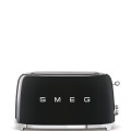 Smeg Black Retro 4 Slice Toaster~ 1500w ~ 36mm Wide ~ 6 Levels ~ 3 Pre-set - TSF02BLSA