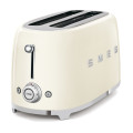 Smeg Cream Retro 4 Slice Toaster ~ 1500w ~ 36mm Wide ~ 6 Levels ~ 3 Pre-set - TSF02CRSA
