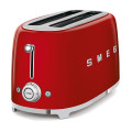 Smeg Red Retro 4 Slice Toaster ~ 1500w ~ 36mm Wide ~ 6 Levels ~ 3 Pre-set - TSF02RDSA