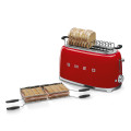 Smeg Red Retro 4 Slice Toaster ~ 1500w ~ 36mm Wide ~ 6 Levels ~ 3 Pre-set - TSF02RDSA