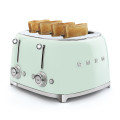 Smeg Pastel Green Retro 4 Slice Square Toaster ~ 1500w ~ 36mm Wide ~ 6 Levels ~ 3 Pre-set - TSF03...