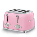 Smeg Pink Retro 4 Slice Square Toaster ~ 1500w ~ 36mm Wide ~ 6 Levels ~ 3 Pre-set - TSF03PKSA