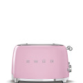 Smeg Pink Retro 4 Slice Square Toaster ~ 1500w ~ 36mm Wide ~ 6 Levels ~ 3 Pre-set - TSF03PKSA