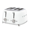 Smeg White Retro 4 Slice Square Toaster ~ 1500w ~ 36mm Wide ~ 6 Levels ~ 3 Pre-set - TSF03WHEU