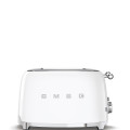 Smeg White Retro 4 Slice Square Toaster ~ 1500w ~ 36mm Wide ~ 6 Levels ~ 3 Pre-set - TSF03WHEU
