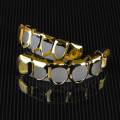 Hollowed Out Gold Teeth Grillz Covers  upper and lower set