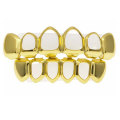 Hollowed Out Gold Teeth Grillz Covers  upper and lower set